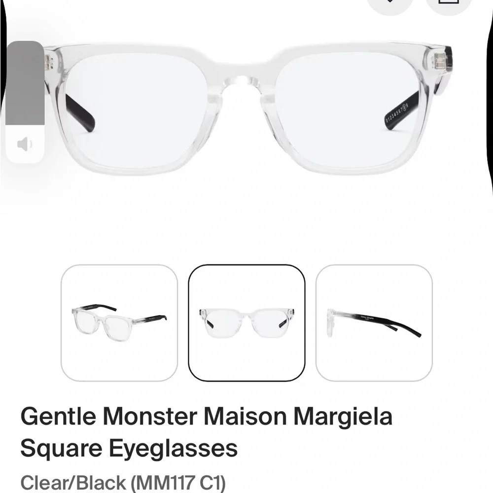 Maison Martin Margiela Clear and Black Eyeglasses